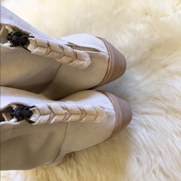 Joie Adria Slouchy Suede Ankle Booties In Latte - Picture 5 of 8